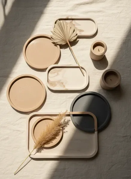 פריטי דקורציה בעבודת יד מריזין ובטון מבית DP STUDIO