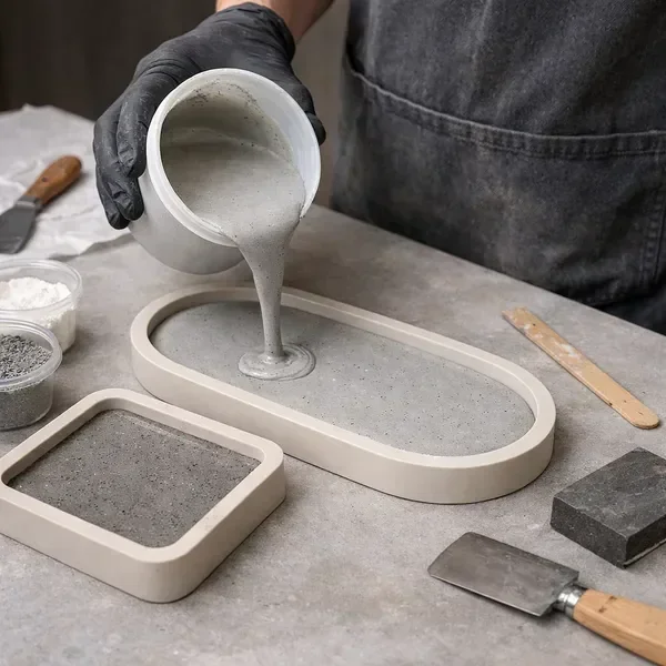 תהליך יצירת פריטי ריזין ובטון בסטודיו DP STUDIO