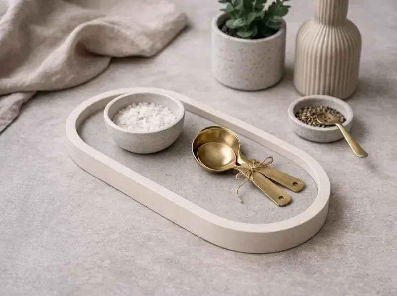 מגש ריזין ובטון מוגמר מ-DP STUDIO